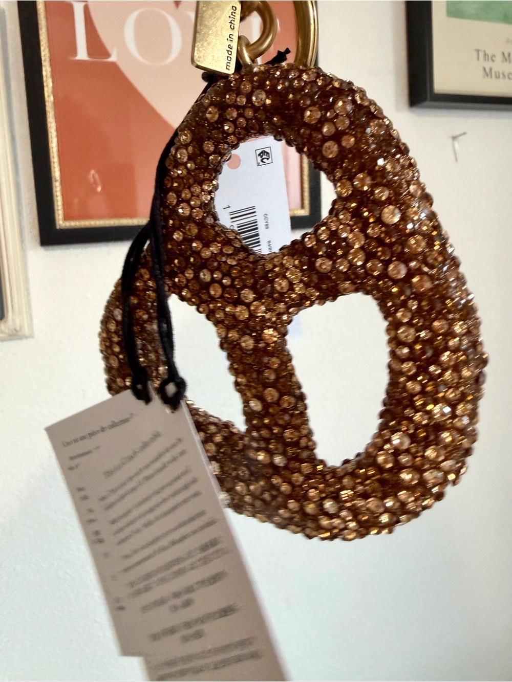 NWT Coach Crystal Pretzel Bag Charm. - Picture 5 of 7
